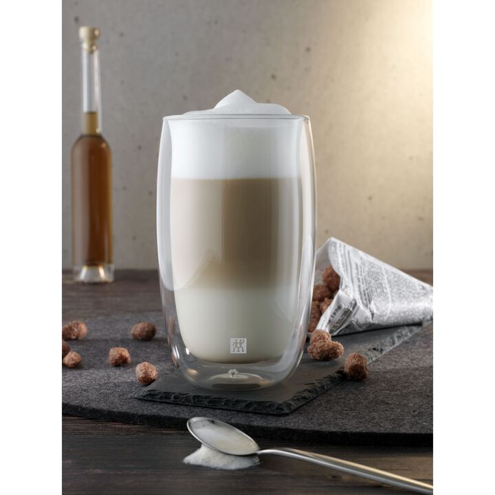 Sorrento Double Wall Glassware, 2-pc, Latte Glass Set, large 3