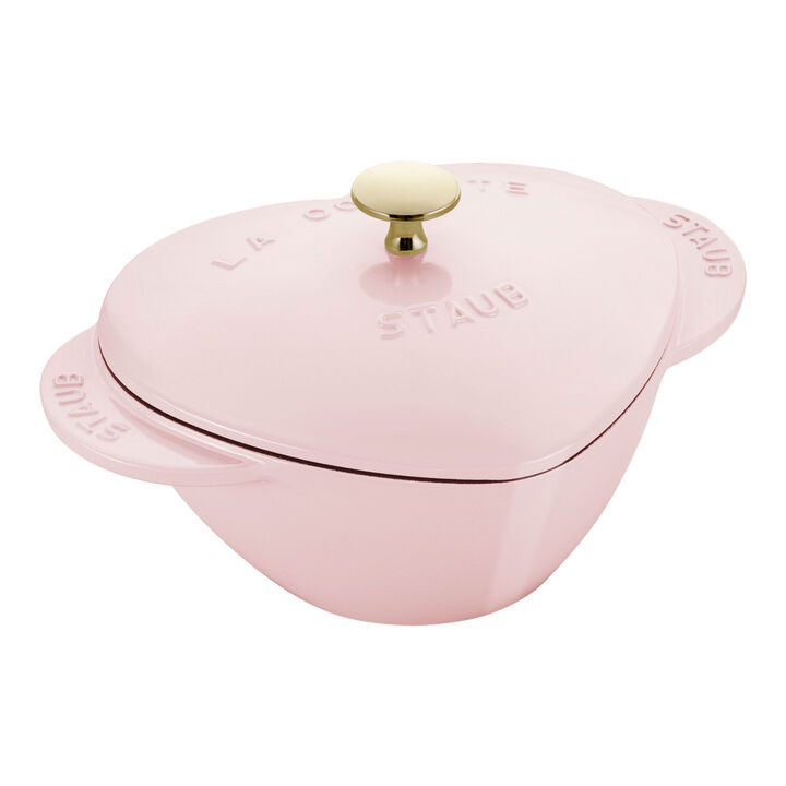 La Cocotte, 1.75 l cast iron heart Cocotte, sorbet rose, large 1