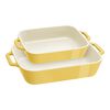 Stoneware, 2-pc, Rectangular Baking Dish Set, citron, small 1