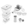 Fresh & Save, Vakuum Beholders&aelig;t med Rivejern og Spiralizer, 5-dele/ S/M/L, Gr&aring;, Plastik/ Glas, small 2