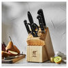 Pro, 7-pc, Knife block set, natural, small 9