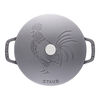Cast Iron, 3.75 qt, French oven rooster, graphite grey - Factory Second, small 1