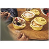 Stoneware, 3-pc, Mini Round Dutch Oven Set, citron, small 9