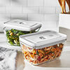 Fresh & Save, L / 2-pc, Large Vacuum Container, Glass, Grey, small 2