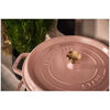 Cast Iron, 5.5 qt, Round, Cocotte, Pink Peony - Factory Second, small 8