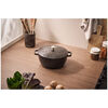 La Cocotte, 5 qt, Essential French Oven with Horse Lid, black matte, small 11