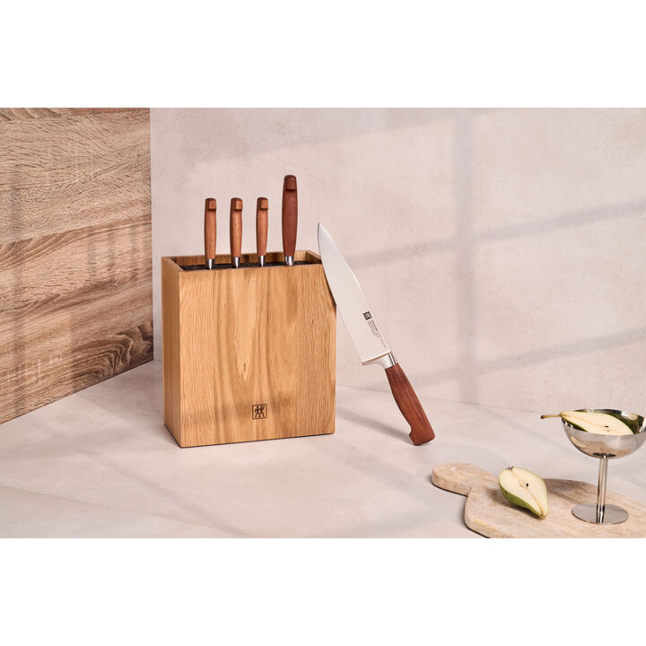 Four Star, 6-pc, Kotibe Wood Handle Knife Block Set, brown, large 2