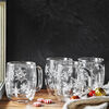 Sorrento Double Wall Glassware, 4-pc  Coffee Glass Mug Snowflake Set, small 4