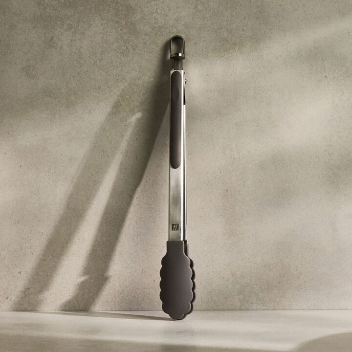 Pro, 33 cm 18/10 Stainless Steel Tongs, silver, large 2
