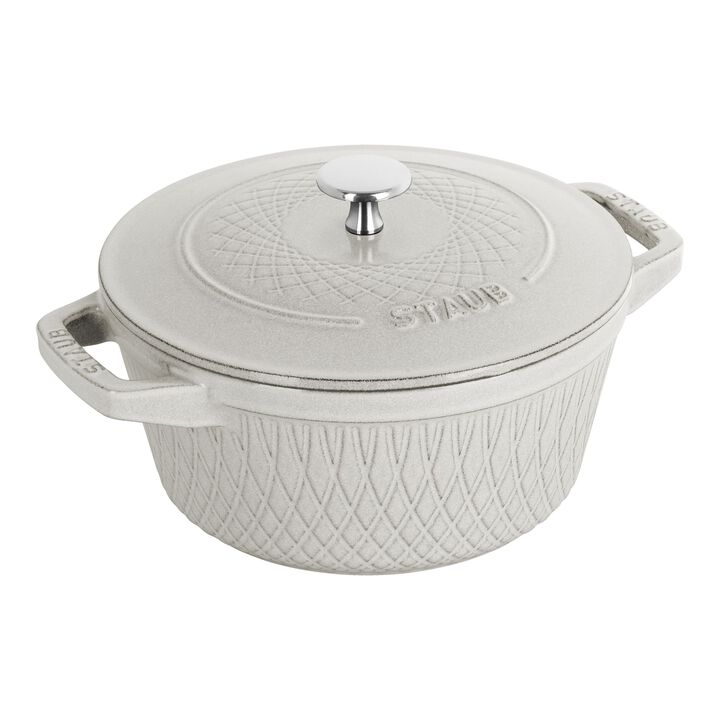 La Cocotte, Cocotte twister 24 cm, Rond(e), Truffe blanche, Fonte, large 1