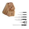 Pro, 7-pc, Knife block set, natural, small 8