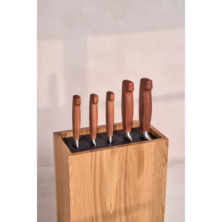 Four Star, 6-pc, Kotibe Wood Handle Knife Block Set, brown, large 4