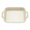 Stoneware, 3-pc, Rectangular Baking Dish Set, light green, small 7