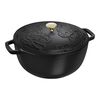 La Cocotte, 5 qt, Essential French Oven with Horse Lid, black matte, small 1