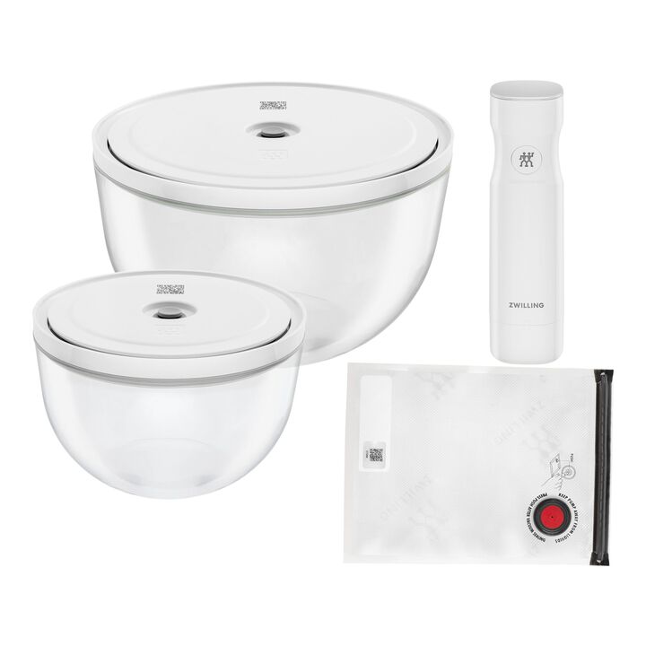 FRESH & SAVE Bowls, Set de démarrage de bols sous vide en verre, large 1