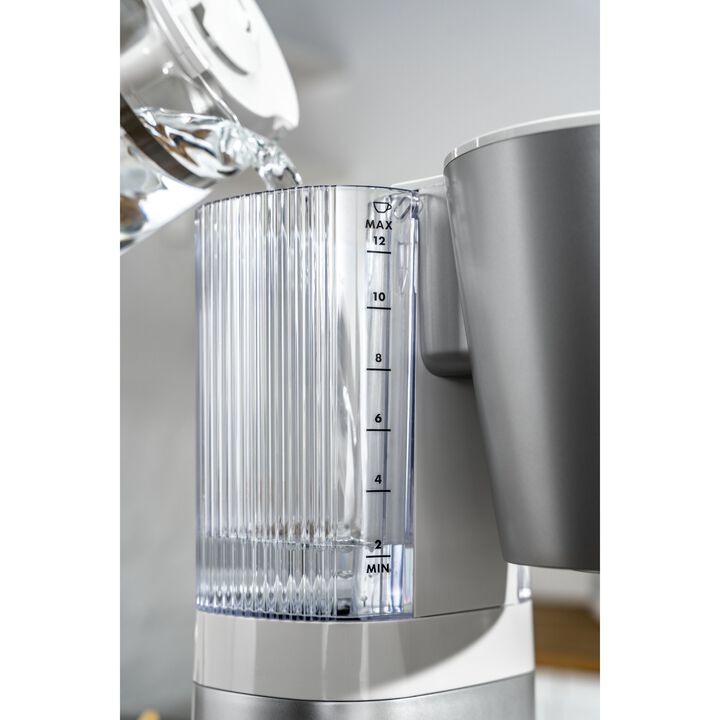 Enfinigy, Cafetière avec filtre, 1,5 l, Blanc argenté, large 4