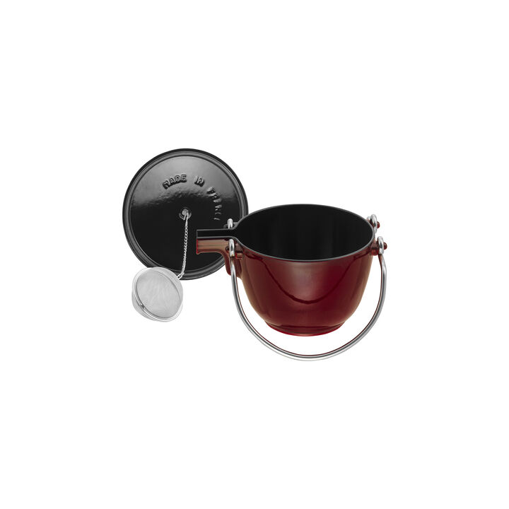 Cast Iron, 1 qt, Round, Tea Kettle, Grenadine, large 4