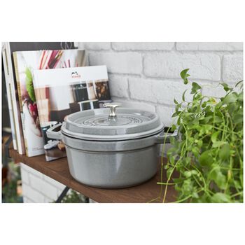 D&ouml;k&uuml;m Tencere | Grafit Gri | 18 cm | 1,7 l | yuvarlak,,large 6