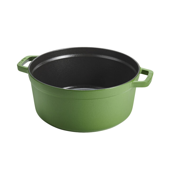 Cast Iron, 5.5 qt, Round, Cocotte, Pistachio, large 3