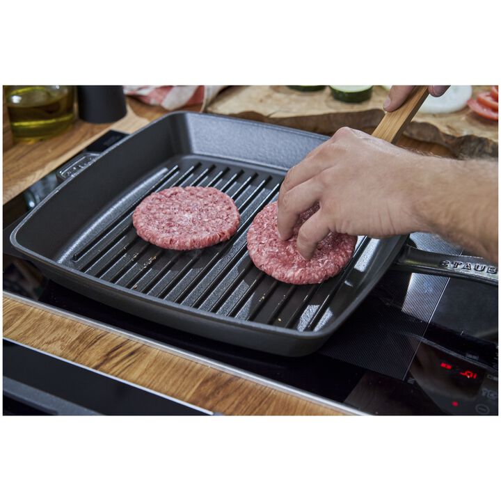 Grill Pans, Grelha americano 30 cm, Ferro fundido, Preto, large 3