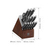 Graphite, 14-pcs, Knife block set, brown, small 8