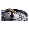 Cast Iron, 4 qt, Round, Dutch Oven Buster And Punch, Black Matte, small 6