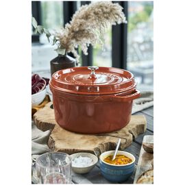 Cocotte 26 cm, redondo, Canela, Ferro fundido