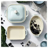 Stoneware, 4-pc, Macaron Mixed Baking Dish Set, light blue, small 2