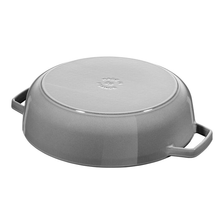 Braisers, Bräter mit Chistera Drop-Structure 24 cm, rund, Graphit-Grau, Gusseisen, large 4