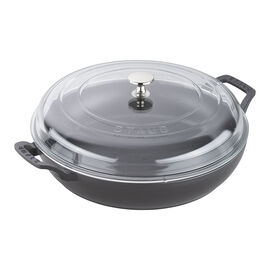 3.5 qt, Braiser With Glass Lid, Black Matte