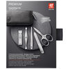 PREMIUM, Zip fastener case, 5 Piece, yak leather, small 9