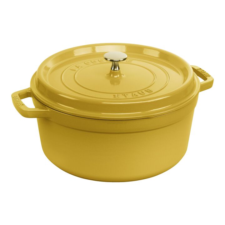 La Cocotte, Cocotte 26 cm, rund, Citron, Gusseisen, large 1