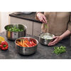 Prep, 6-pc, Bowl and Strainer Set, silver, small 2