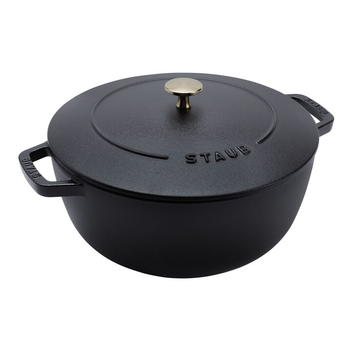 Cast Iron, 5 qt, Essential French Oven, black matte, large 1