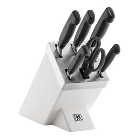 Selvslibende knivblok 7-dele, Hvid