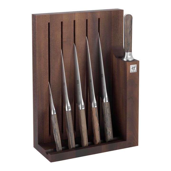 1731, 7-tlg, Messerblockset, Braun, large 1