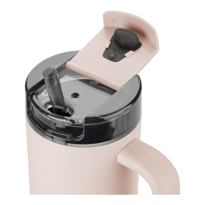 Thermo Plus, Thermo Straw Tumbler, 900 ml, stainless steel, pink, large 3