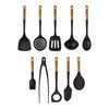 10 Piece silicone Kitchen gadgets sets, black, small 1