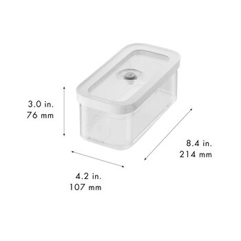 CUBE Saklama Kabı M / 21 cm, şeffaf-beyaz,,large 2