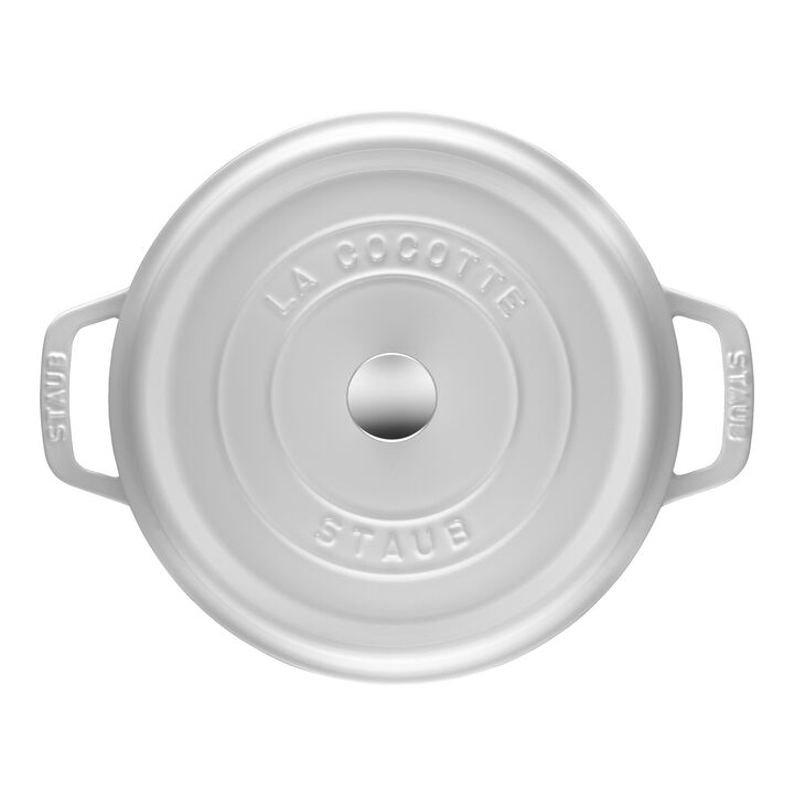 Cast Iron, 7 qt, Round, Dutch Oven, Pure-white, large 4