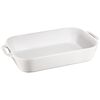 Stoneware, 13-x 9.5-inch, Rectangular, Baking Dish, White, small 1