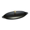Specialities, 31 cm oval Cast iron Oven dish with lid black, small 6