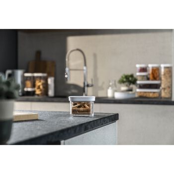 CUBE Saklama Kabı S / 11 cm, şeffaf-beyaz,,large 16