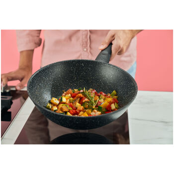 Wok Tava | Al&uuml;minyum | Siyah | 28 cm,,large 6