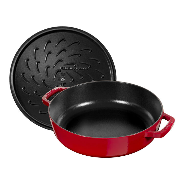 Cast Iron, 4 qt, Saute Pan Chistera, Cherry - Factory Second, large 4