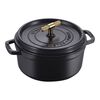 Cocotte Buster+Punch 24 cm, rund, Schwarz, Gusseisen