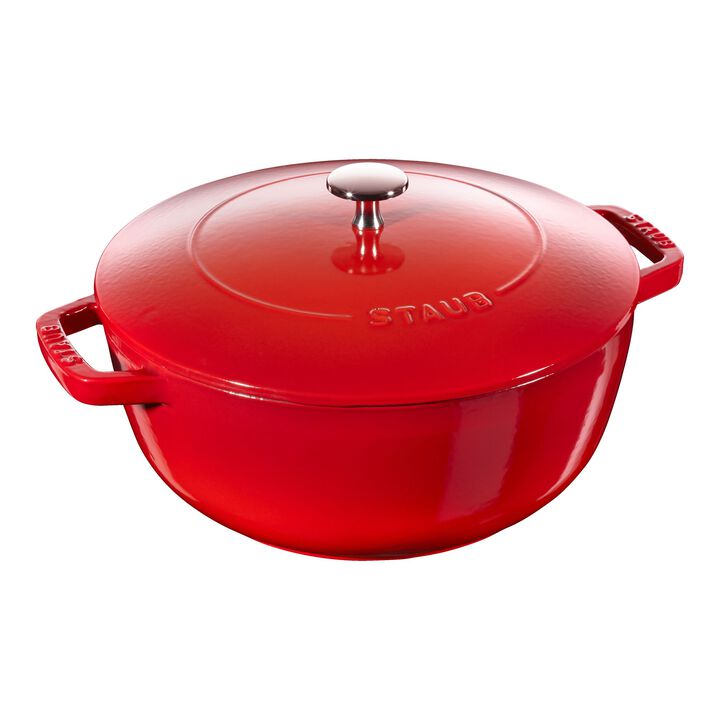 Cast Iron, 3.75 qt, French oven, cherry - Factory Second, large 1
