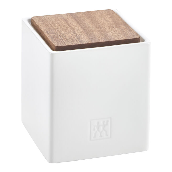 Ceramic Storage, 0.9 qt, Ceramic, Medium Box With Herb Pot And Lid , large 1