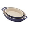 Stoneware, 2-pc, Oval Baking Dish Set, dark blue, small 2
