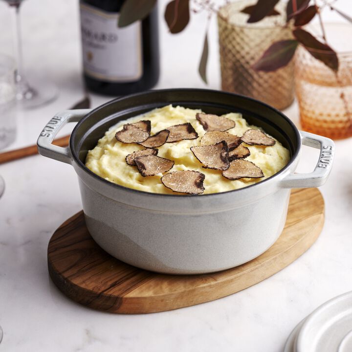 La Cocotte, Cocotte 24 cm / 3,7 l, Rund, White Truffle, Støbejern, large 4